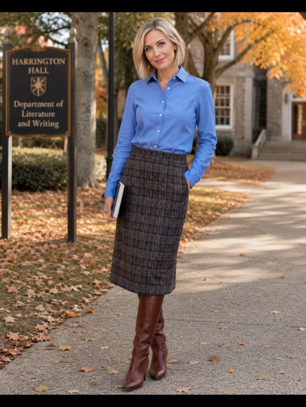 Croft & barrow button down powder blue blouse